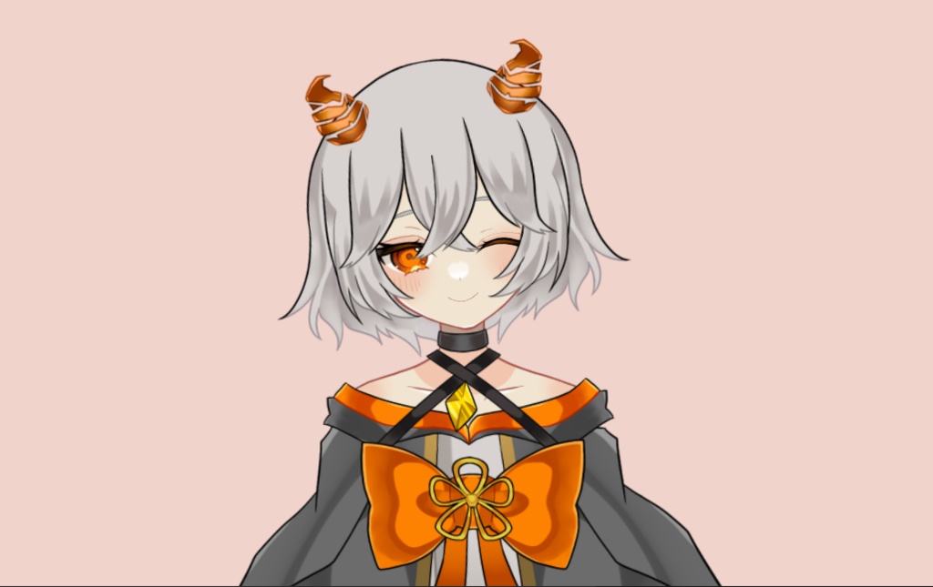 【限定1点】値下げ中!鬼の女の子 LIVE2Dモデル【パーツ分け済み・PSDデータ譲渡