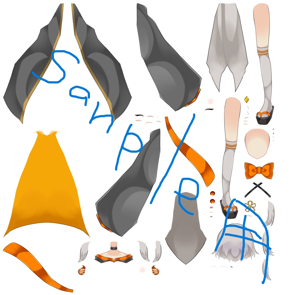 【限定1点】値下げ中!鬼の女の子 LIVE2Dモデル【パーツ分け済み・PSDデータ譲渡