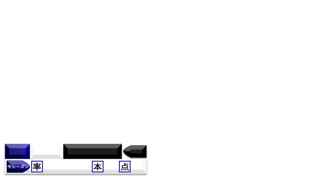 【野球中継風】テロップベース7点セット(PNG画像)