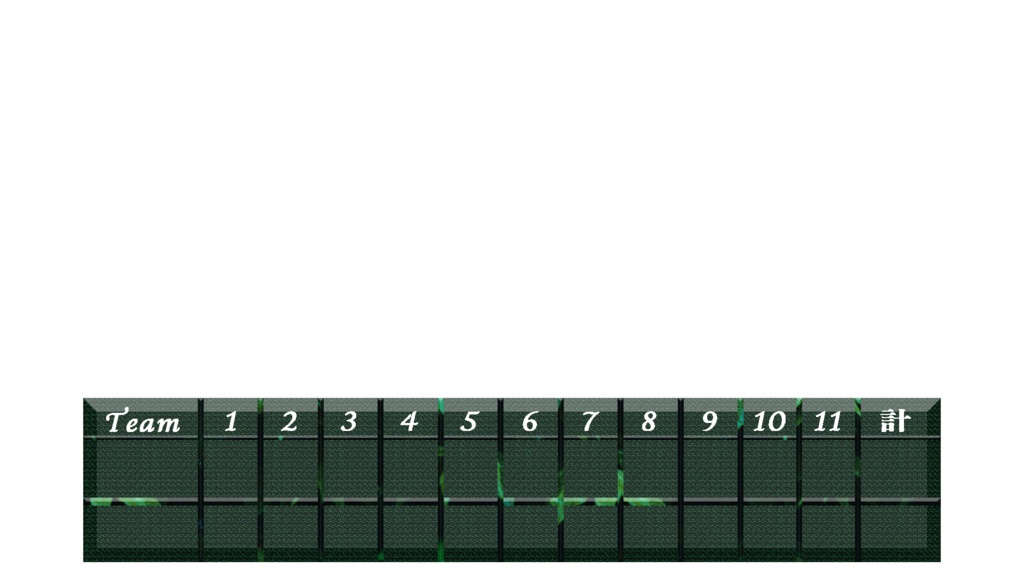 【野球中継風】テロップベース7点セット(PNG画像)