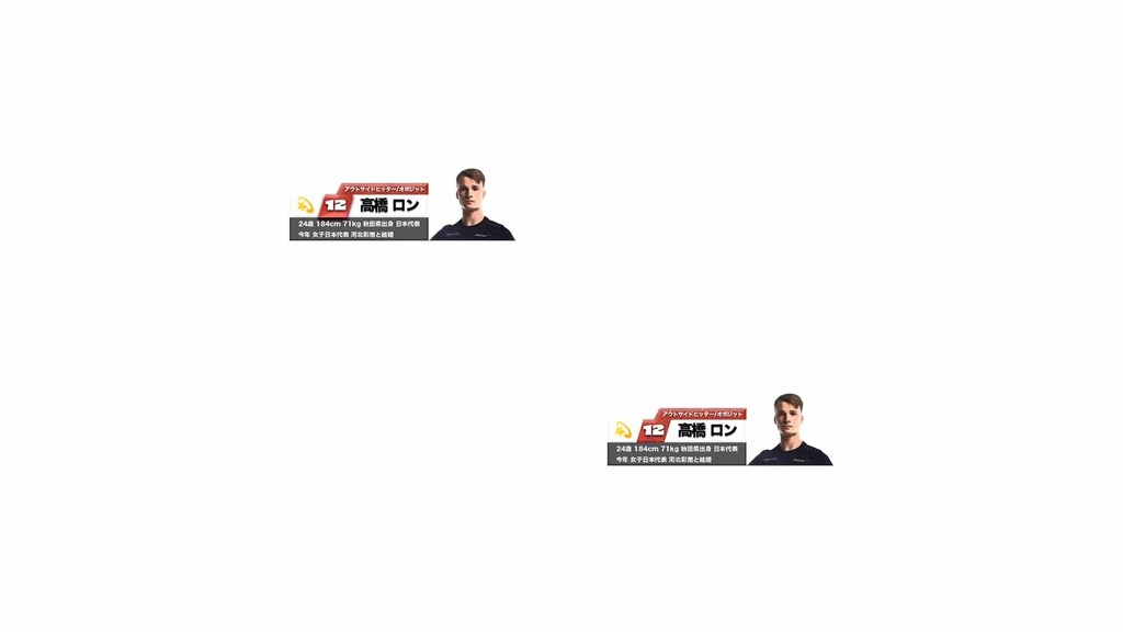 〜あなたの配信を“本物の中継”へ! バレーボール 選手名テロップ(左上/右下・顔写真対応/PNG)〜