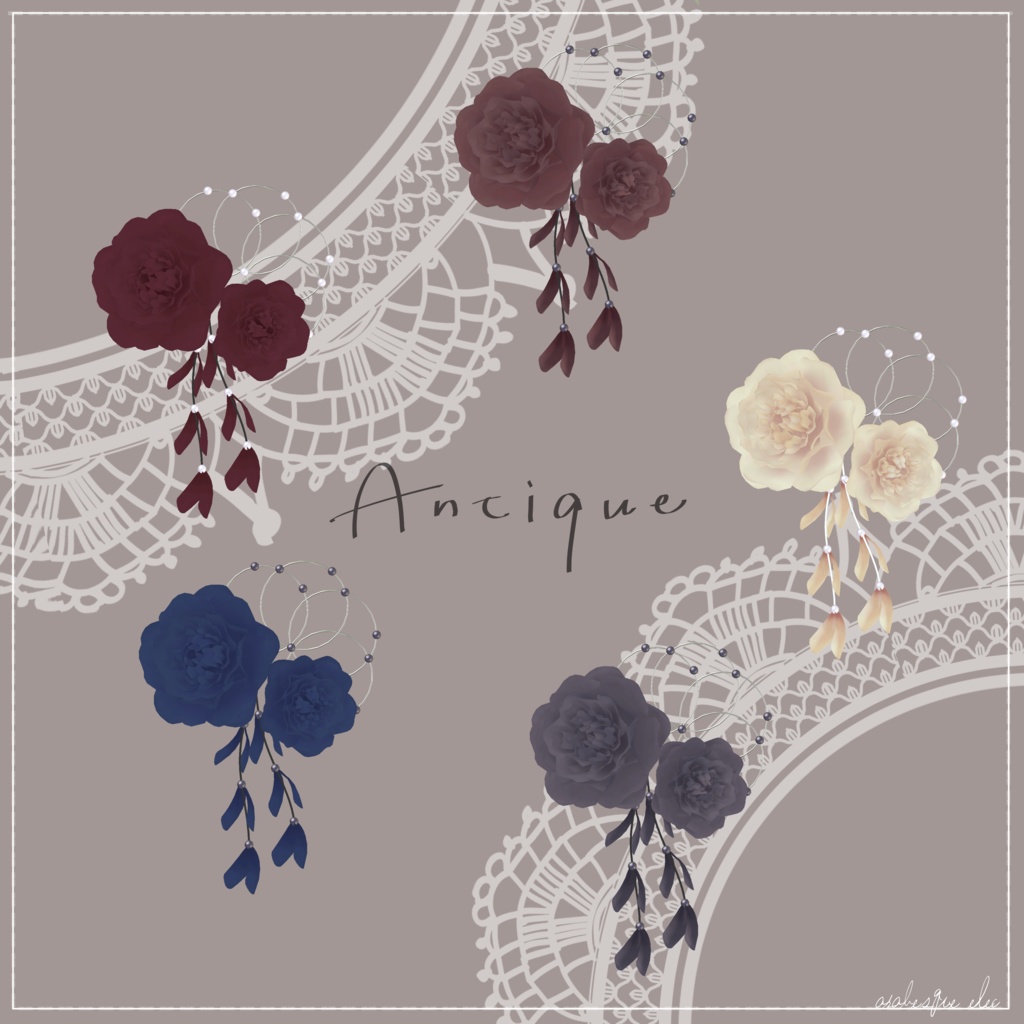 peony & pearl (21 colors) - 3D accessories