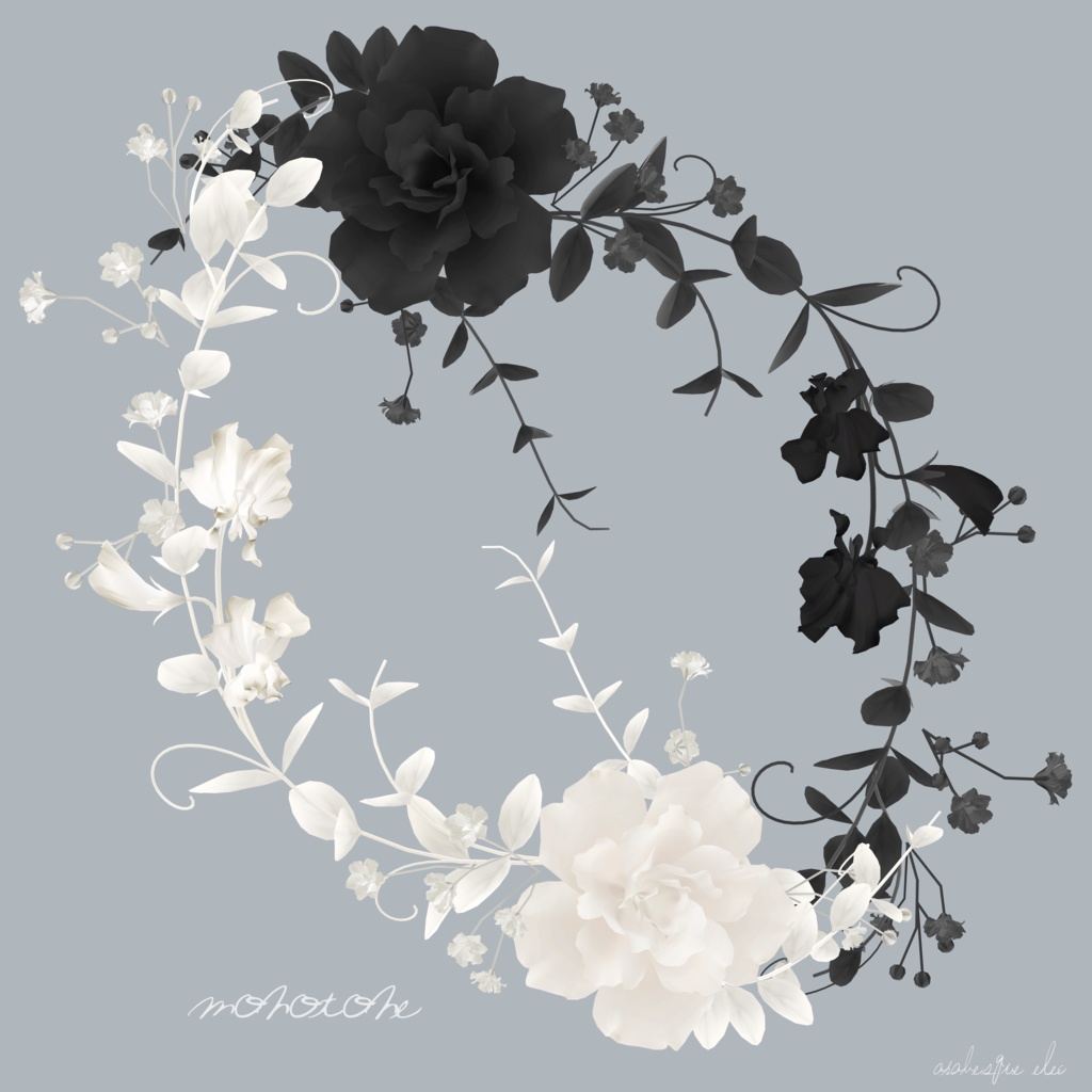 rose & sweetpea - 3D