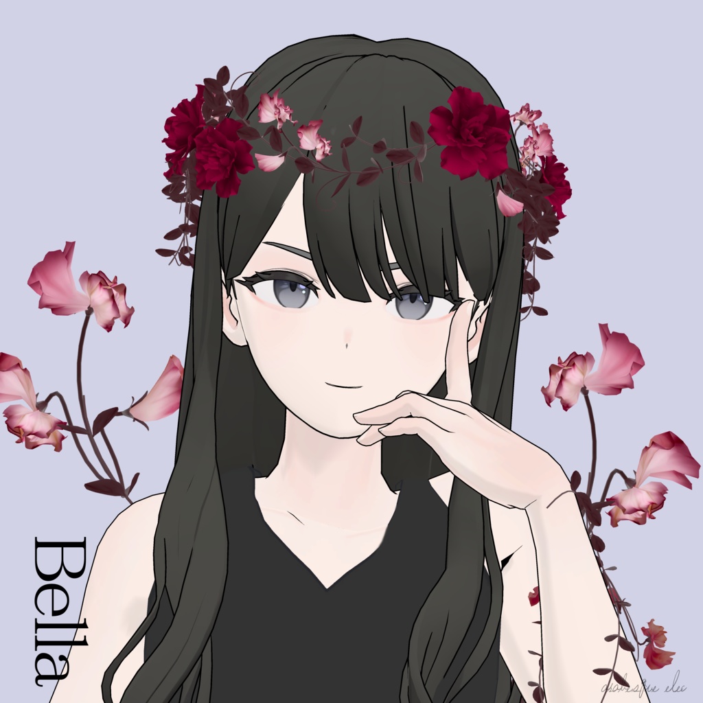 rose & sweetpea - 3D