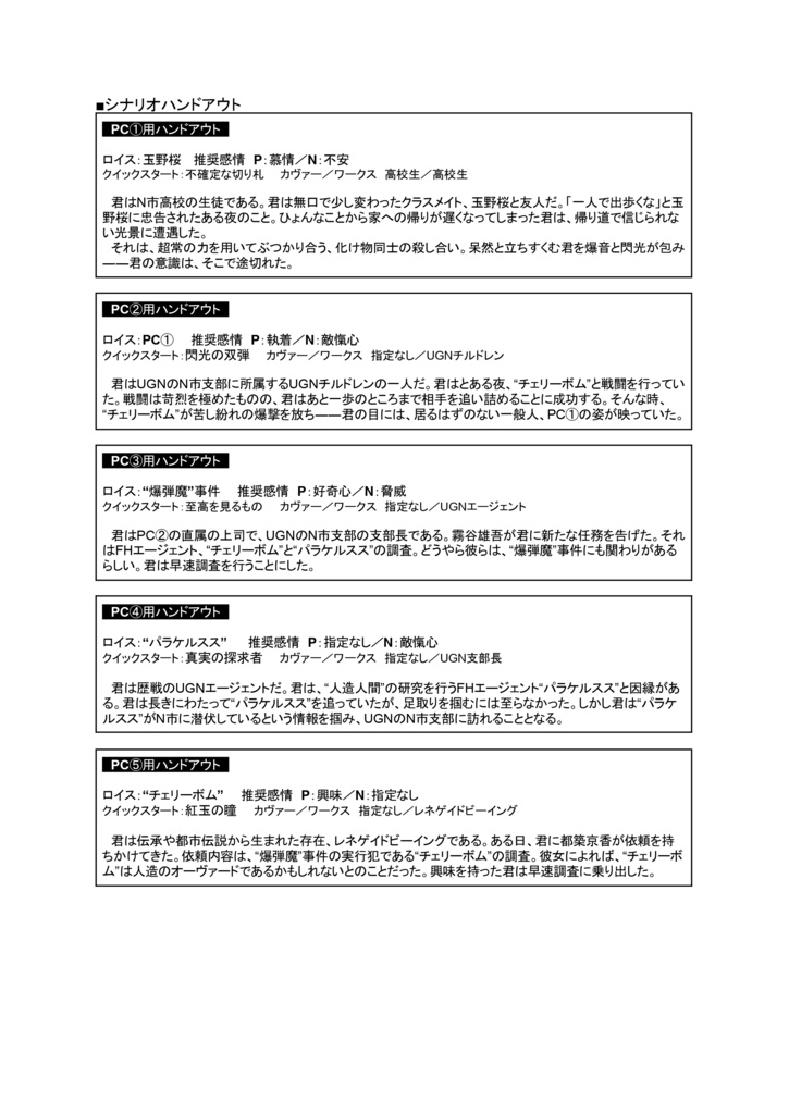 【DX3rd】Crush on you!【基本1,2のみシナリオ】