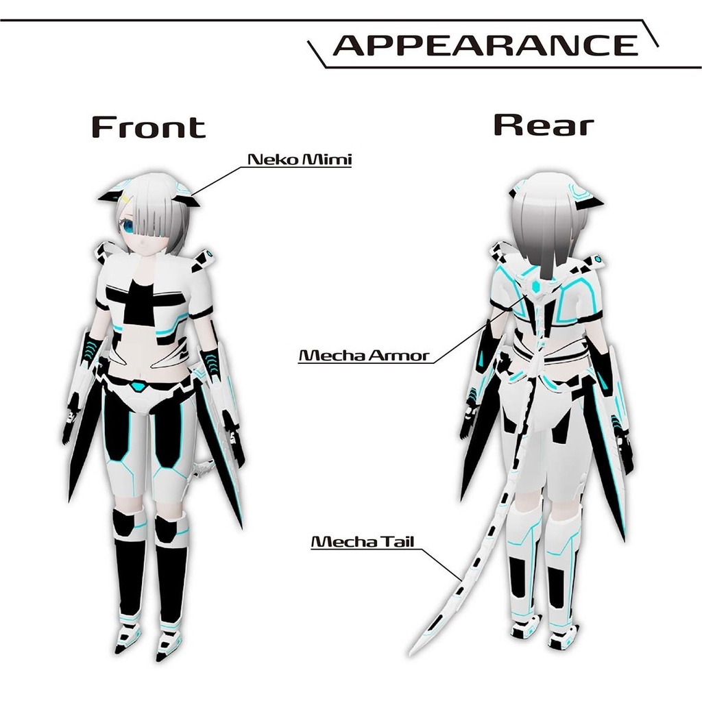 オリジナル3Dメカ少女アバター 【ヴィーティア】NO.MKU07