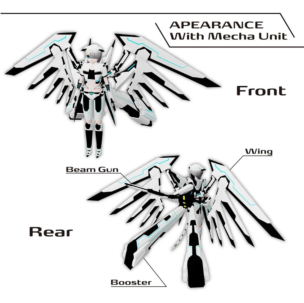 オリジナル3Dメカ少女アバター 【ヴィーティア】NO.MKU07