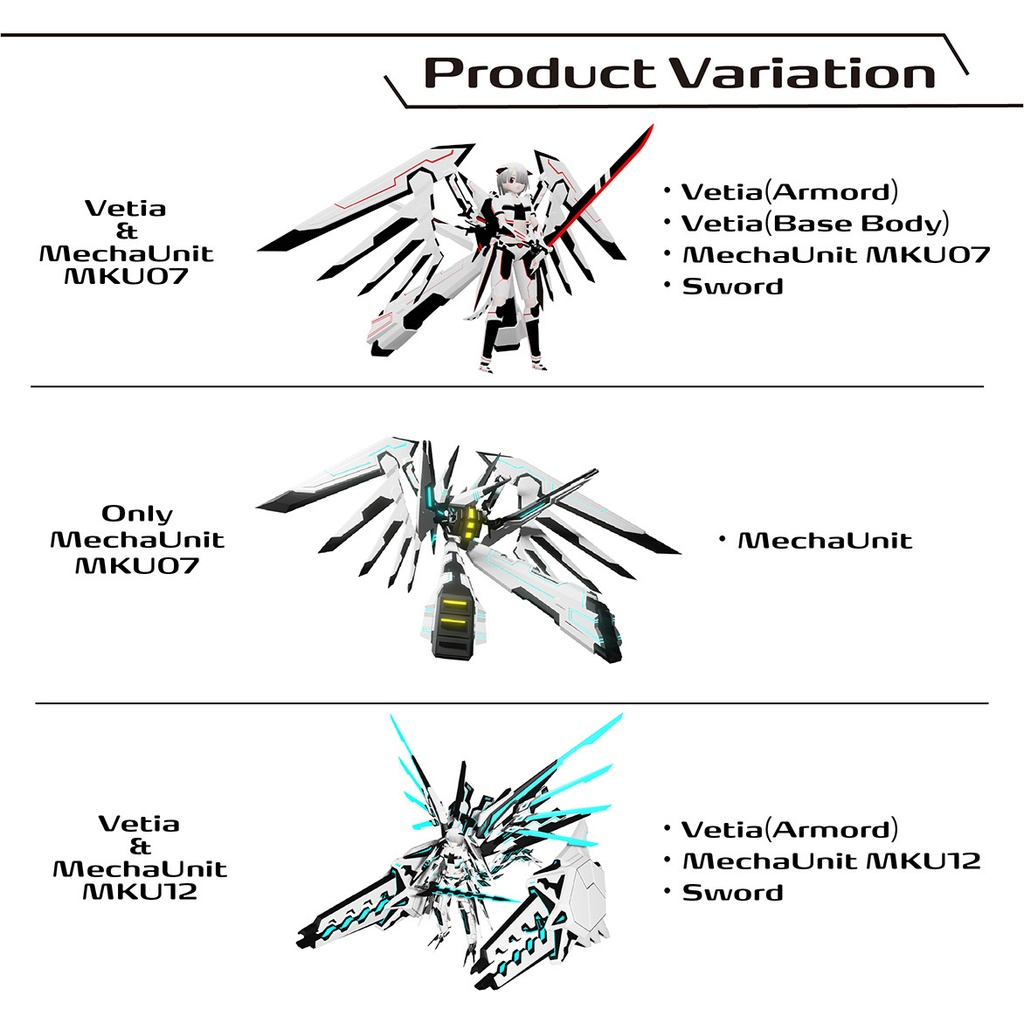 オリジナル3Dメカ少女アバター 【ヴィーティア】NO.MKU07