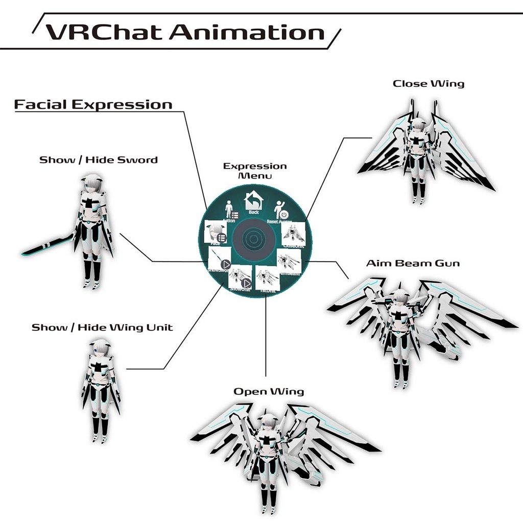 オリジナル3Dメカ少女アバター 【ヴィーティア】NO.MKU07