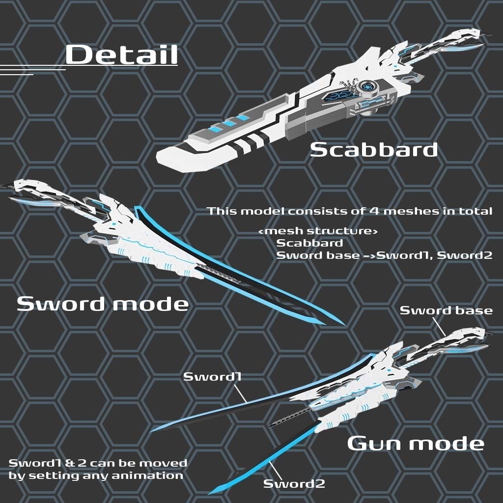 【3D剣モデル】プラネットブレイカー Planet Breaker No.MKU17