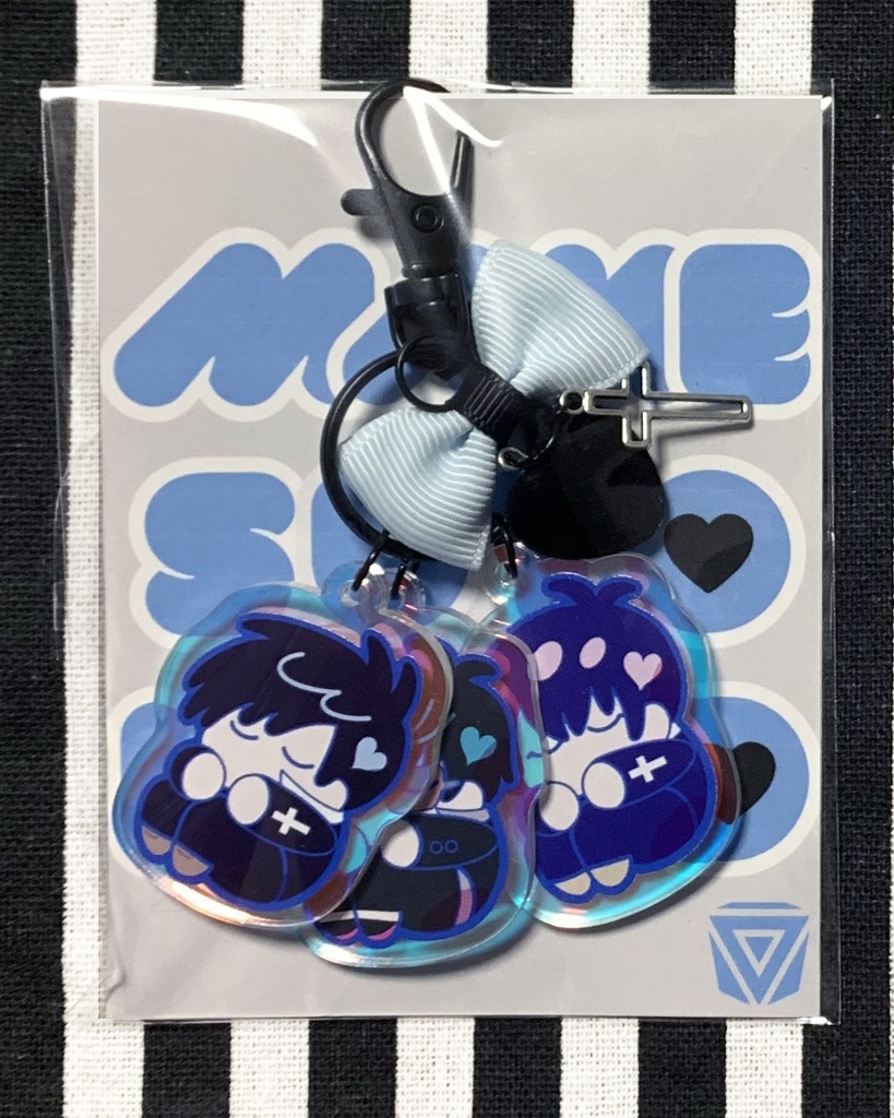 WWWまめすよ3連アクリルキーホルダー