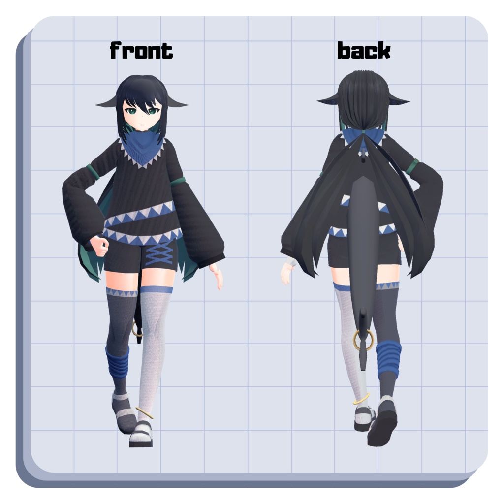 尾黒 Oguro/オリジナル3Dモデル