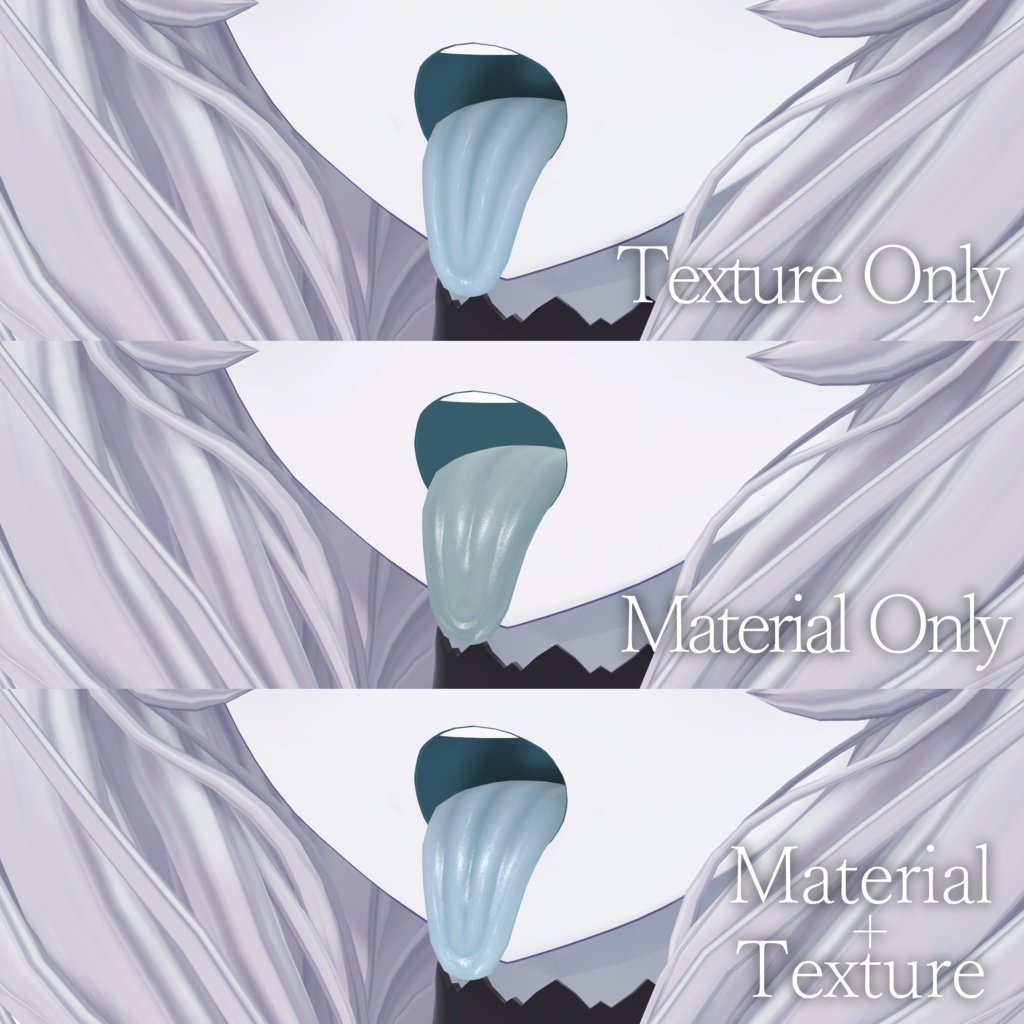【ベリル専用】舌テクスチャ+マテリアル Tongue Texture & Material