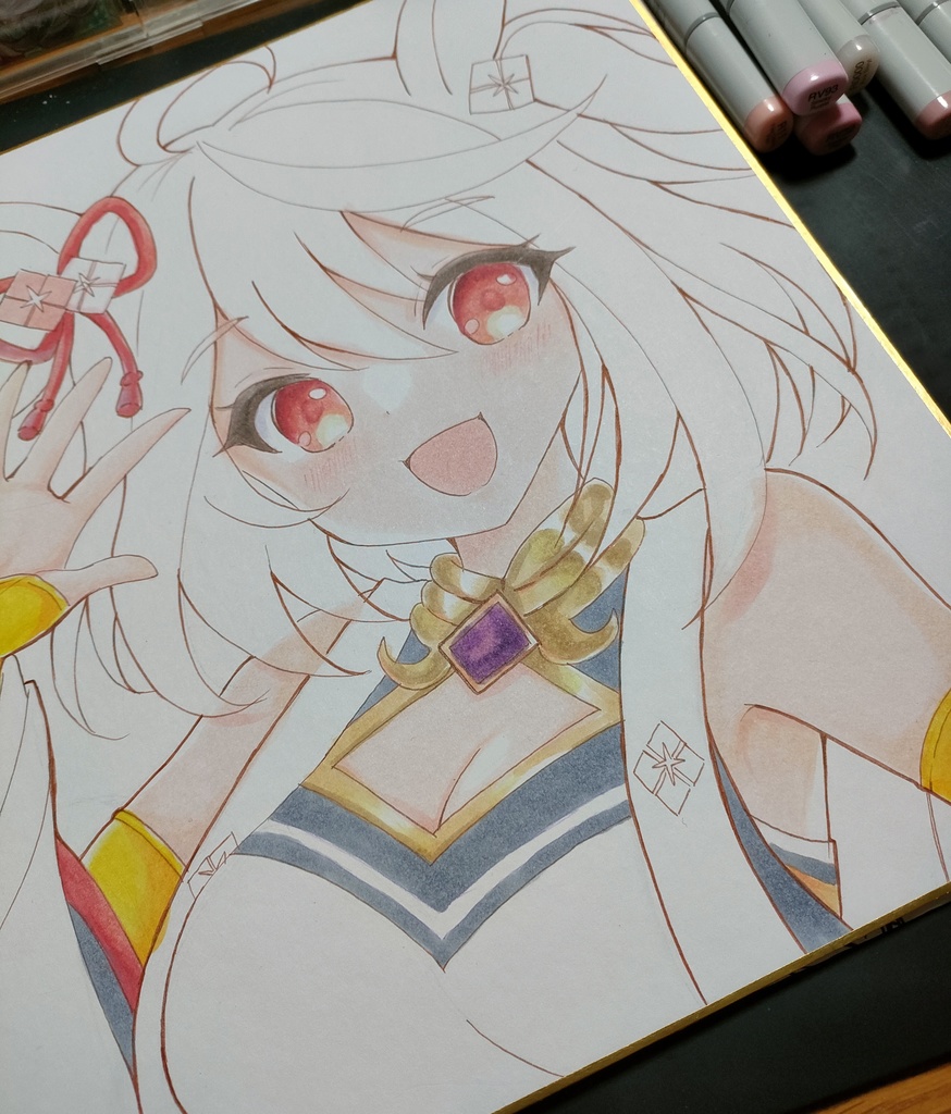 直筆イラスト色紙【キタサンブラック】