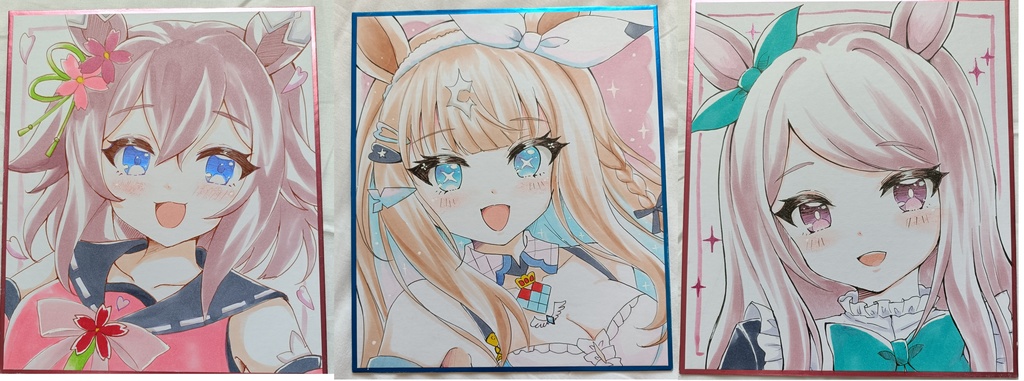 【中色紙】サクラチヨノオー/アーモンドアイ/メジロマックイーン