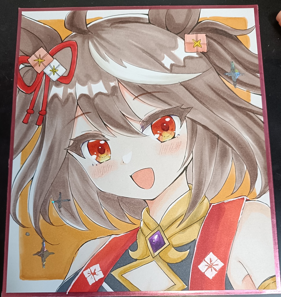 【中色紙】オグリキャップ/アドマイヤベガ/キタサン/ダイワスカーレット/エイシンフラッシュ/