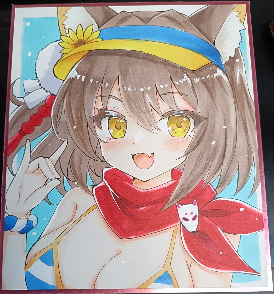 【中色紙】水着イズナ