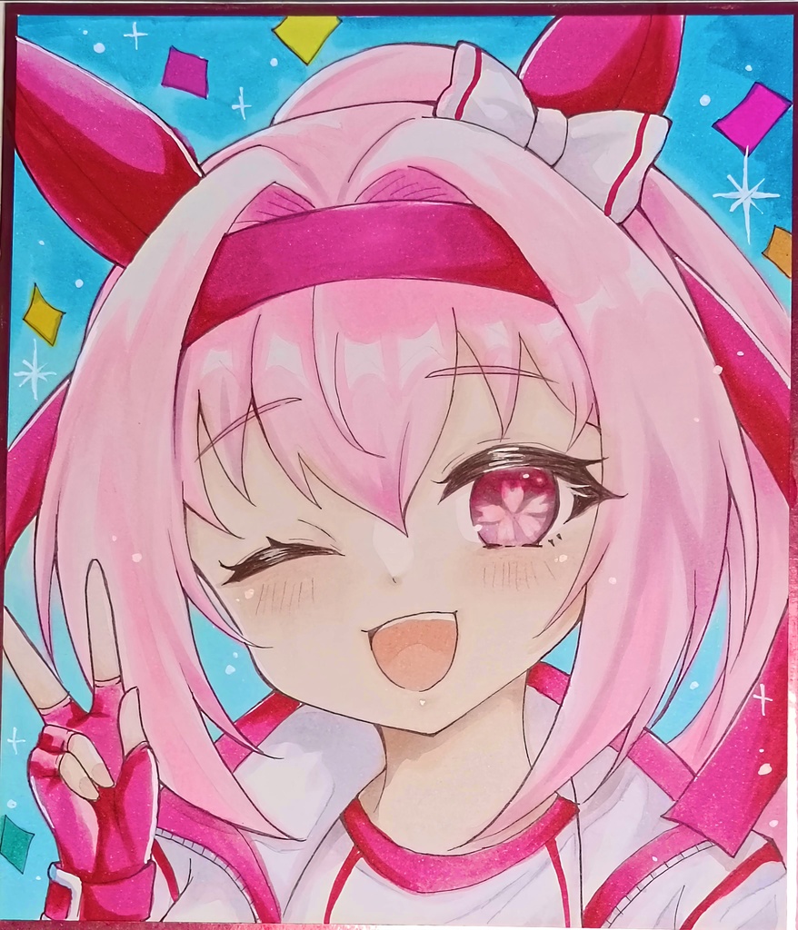 【中色紙】スティルインラブ/ハルウララ/エスポワールシチー/デアリングタクト