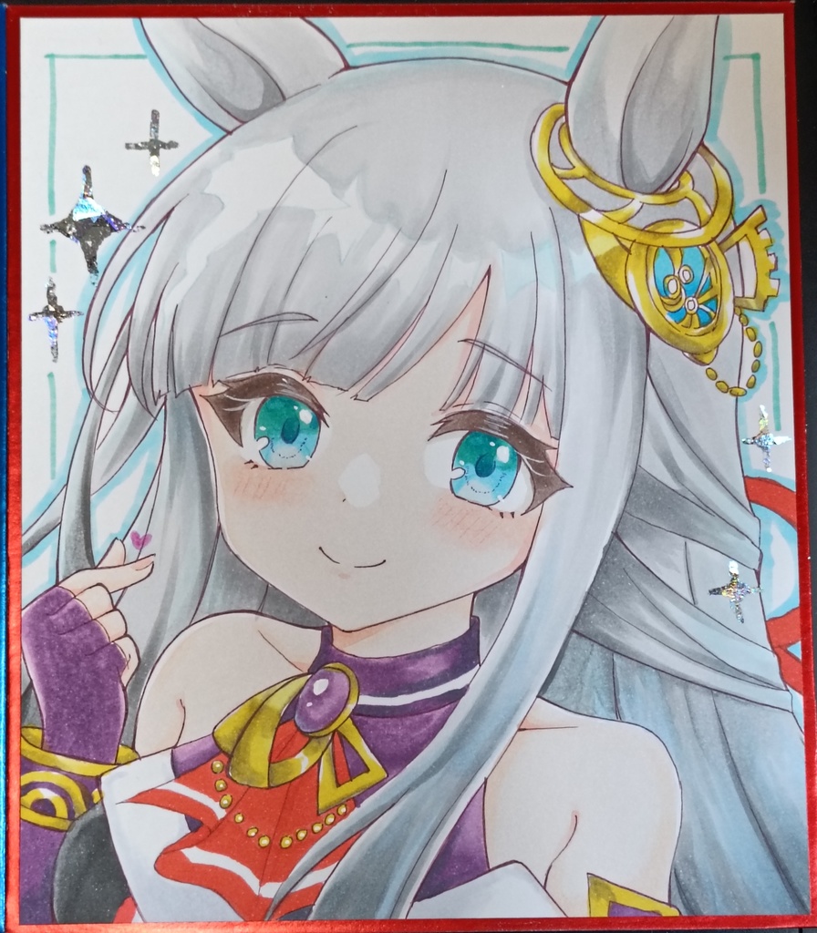 【中色紙】デアリングタクト/アーモンドアイ/クロノジェネシス/ブエナビスタ/ウインバリアシオン/