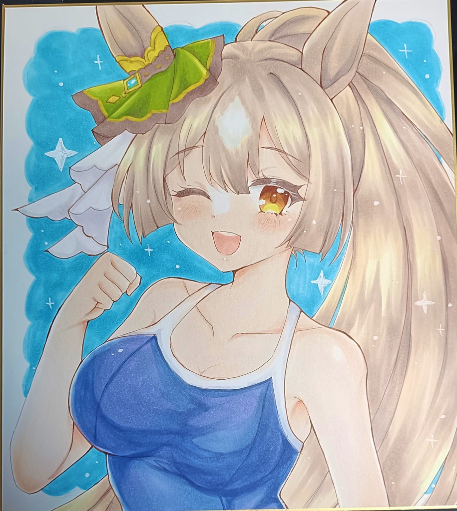 【大色紙】サトノダイヤモンド（スク水ポニテ）