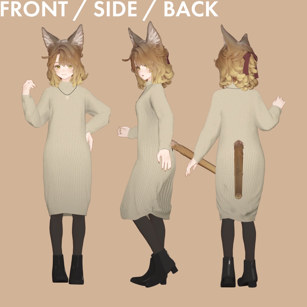 Tricot -Nonbiri knit onepiece-