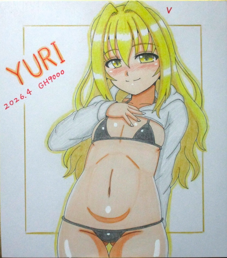 イラスト色紙・すけべパーカーユーリ