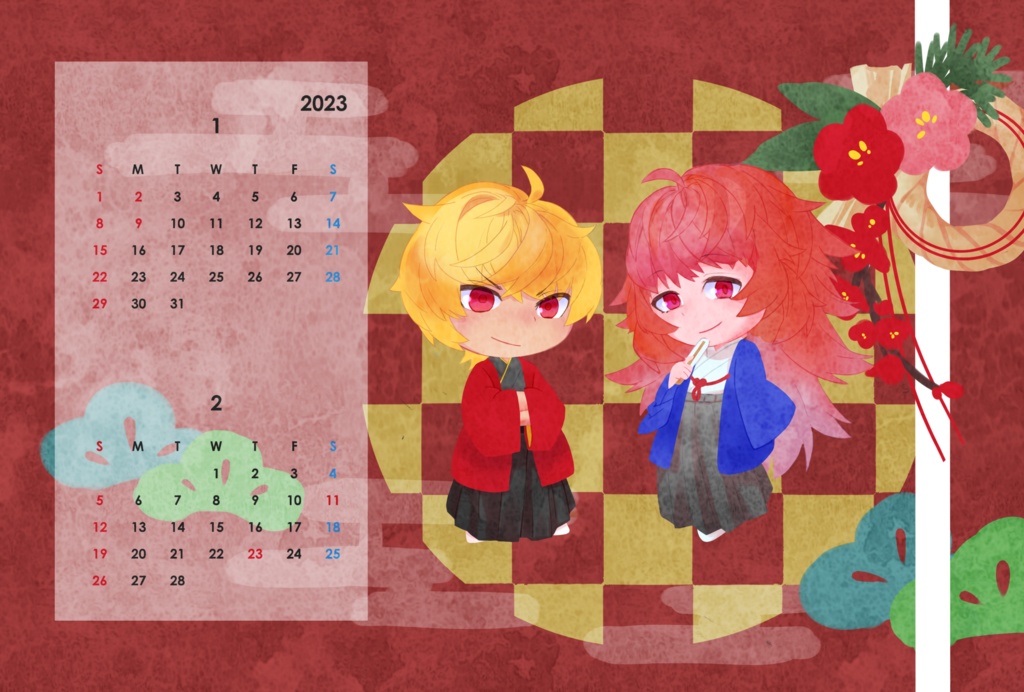 【12/18全空24】アルユリ卓上カレンダー