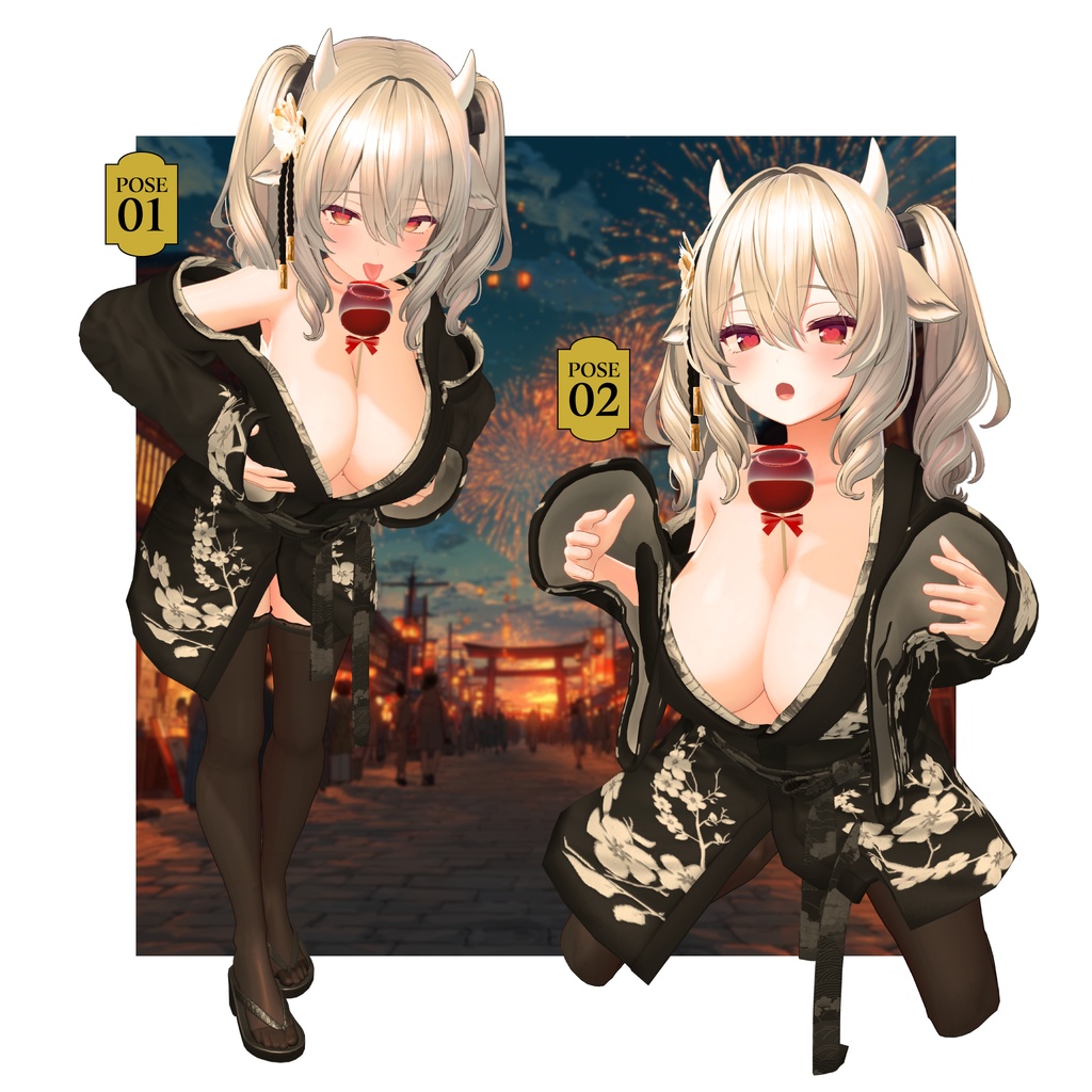 【無料有/ポーズセット】8月号『祭に堕ちる甘い蜜』~ミルティナ編~