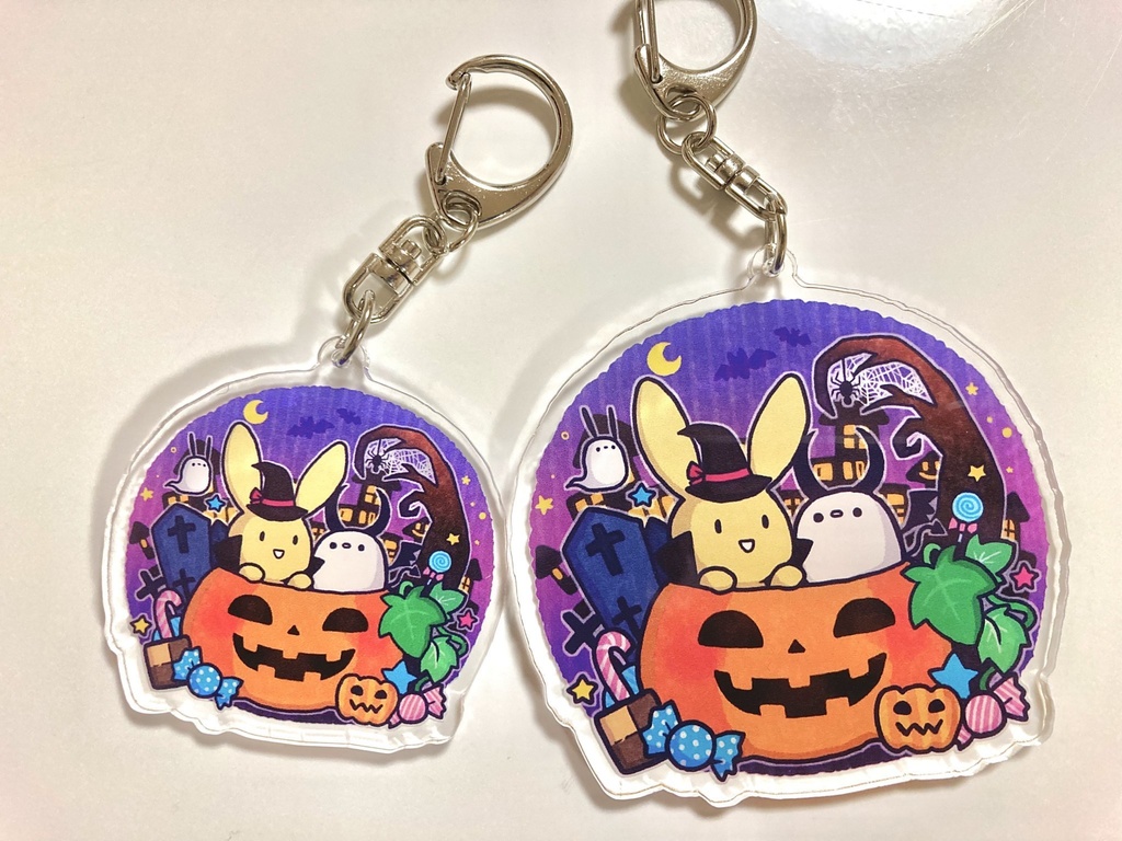 まめたむハロウィンアクリルキーホルダー