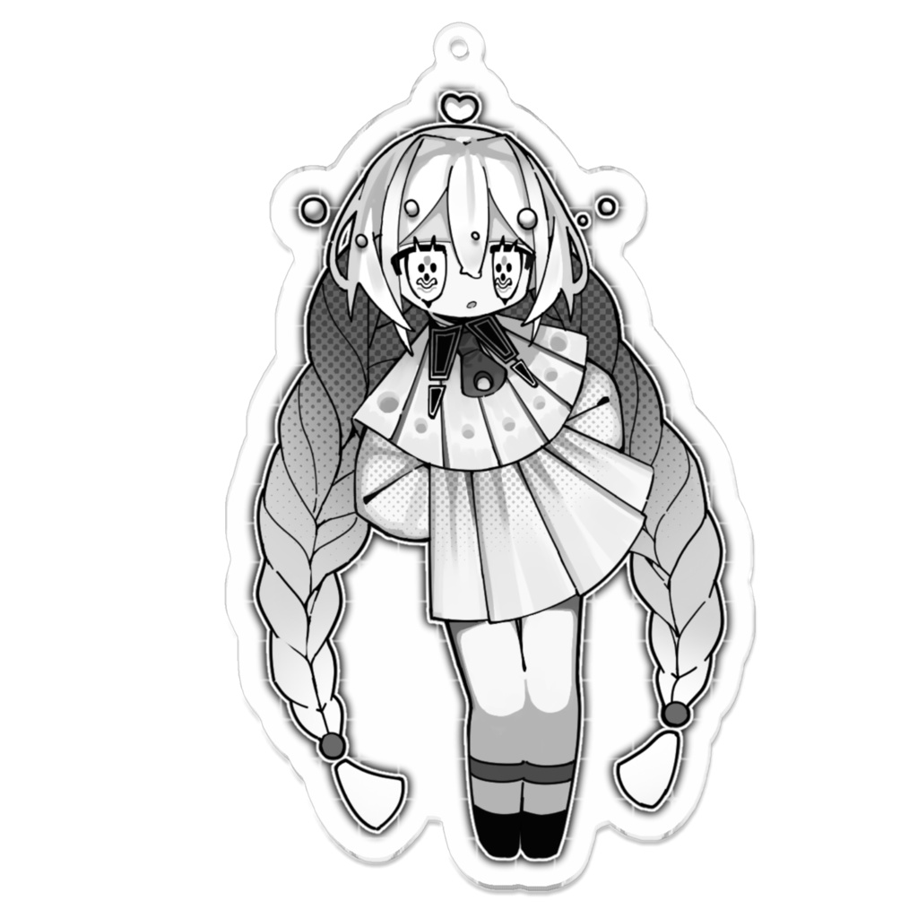 【飛蚊症ちゃん】アクリルキーホルダー100 x 100 (mm)