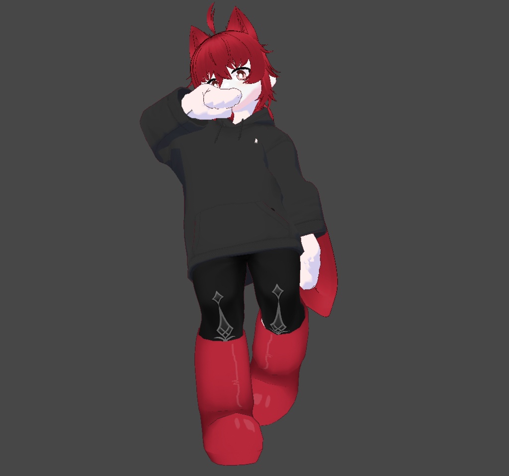 Wolfie [Pink] 3D Chibi Vtuber Model