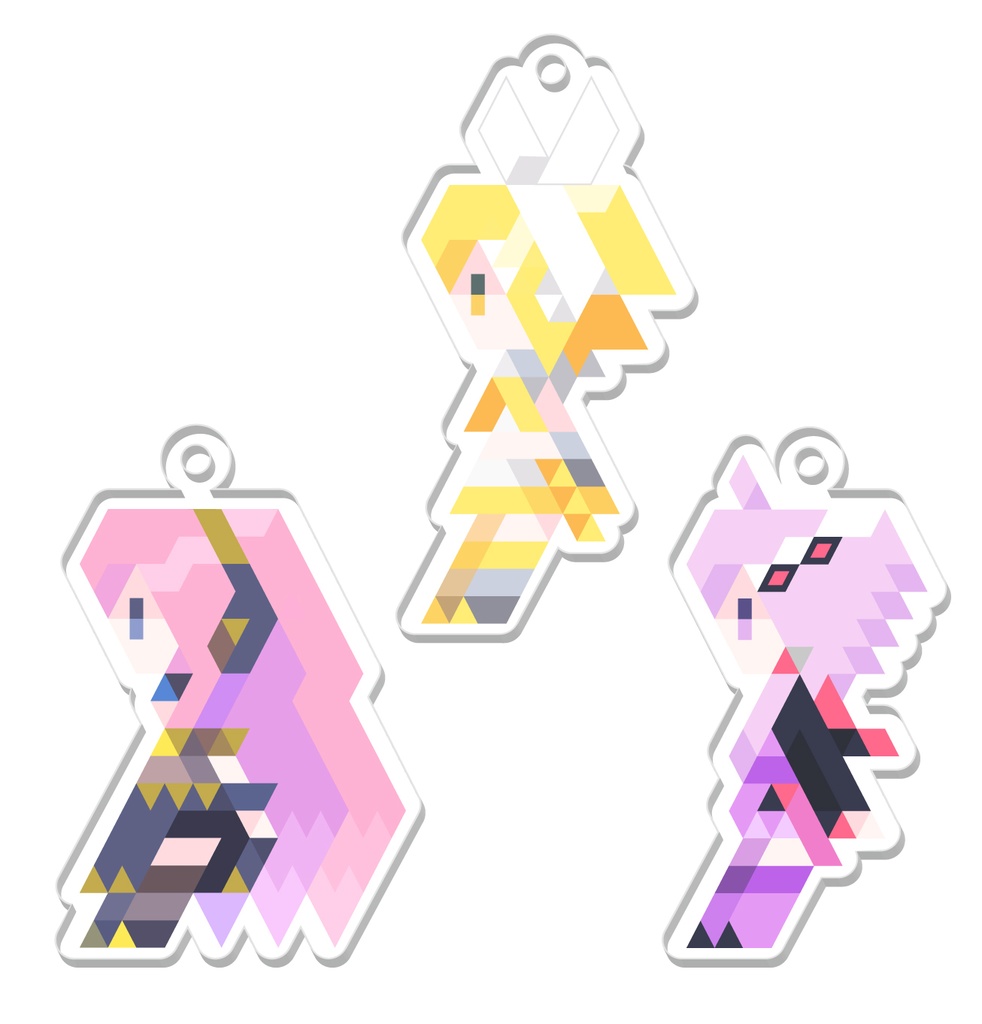 VOCALOID　スクエアドット　アクリルキーホルダー