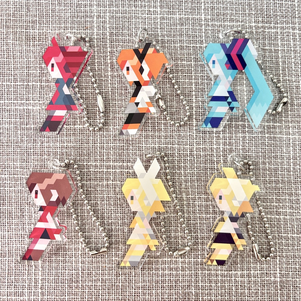 VOCALOID・合成音声キャラなど 三角ドットアクリルキーホルダー