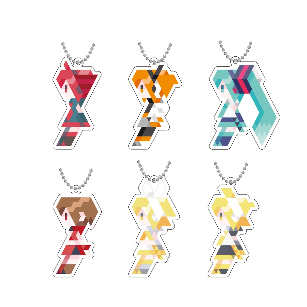 VOCALOID・合成音声キャラなど　三角ドットアクリルキーホルダー