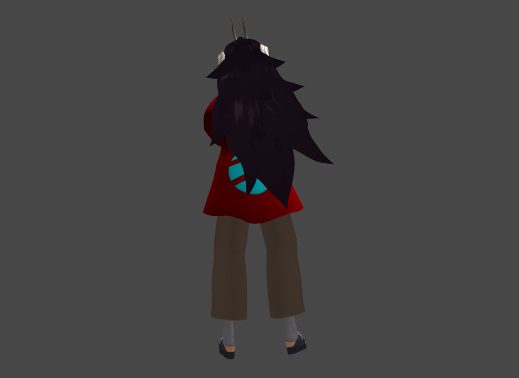 Long fluffy hair for Vroid model