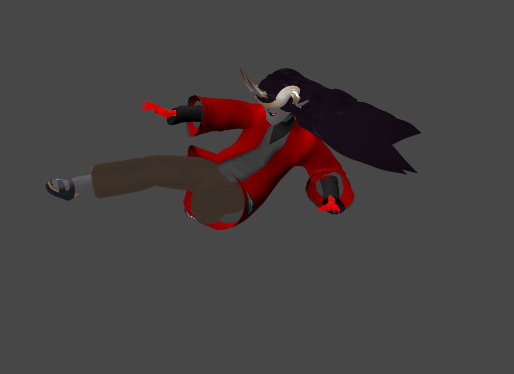 Long fluffy hair for Vroid model