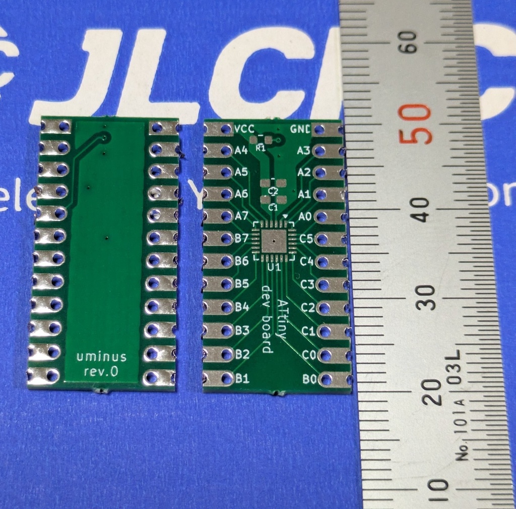 ATtiny x7(24-pin VQFN) DIP化基板