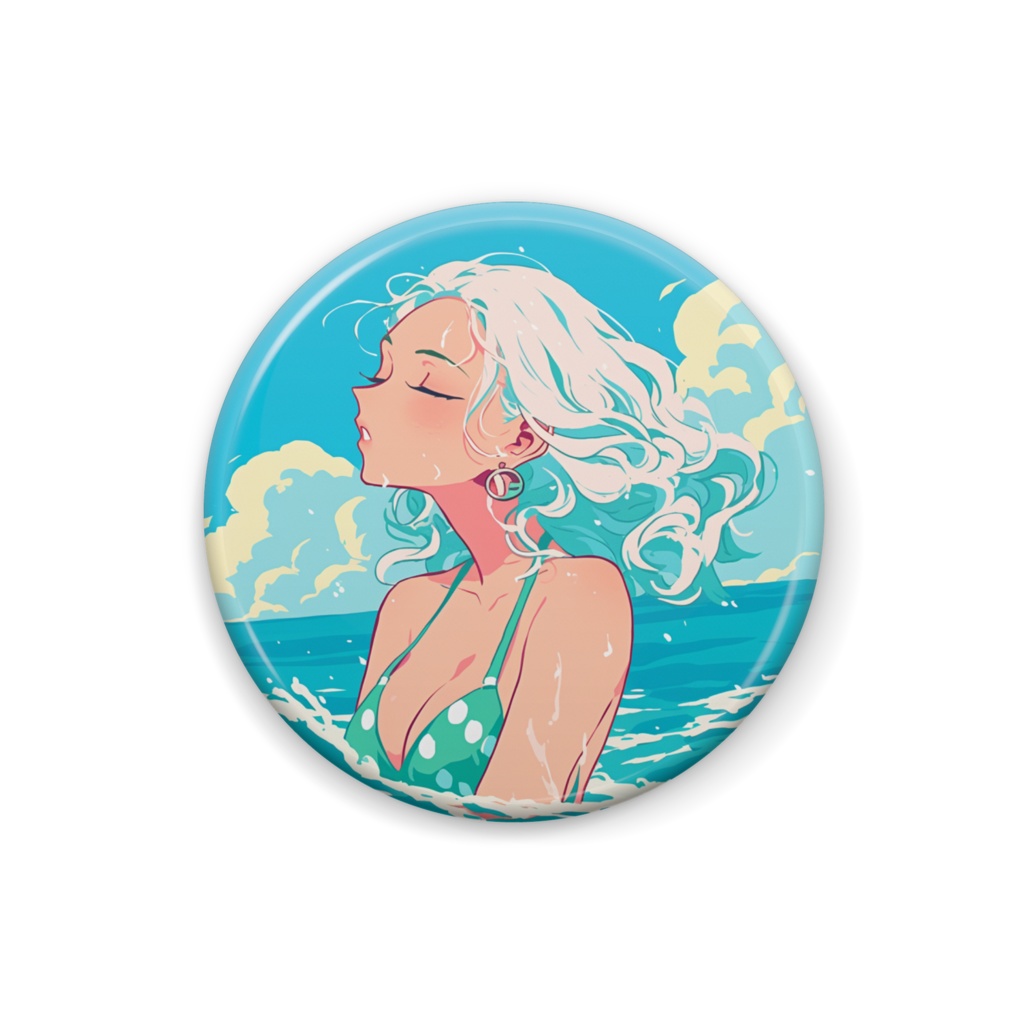 Zoe オリジナル缶バッジ Hawaii ocean