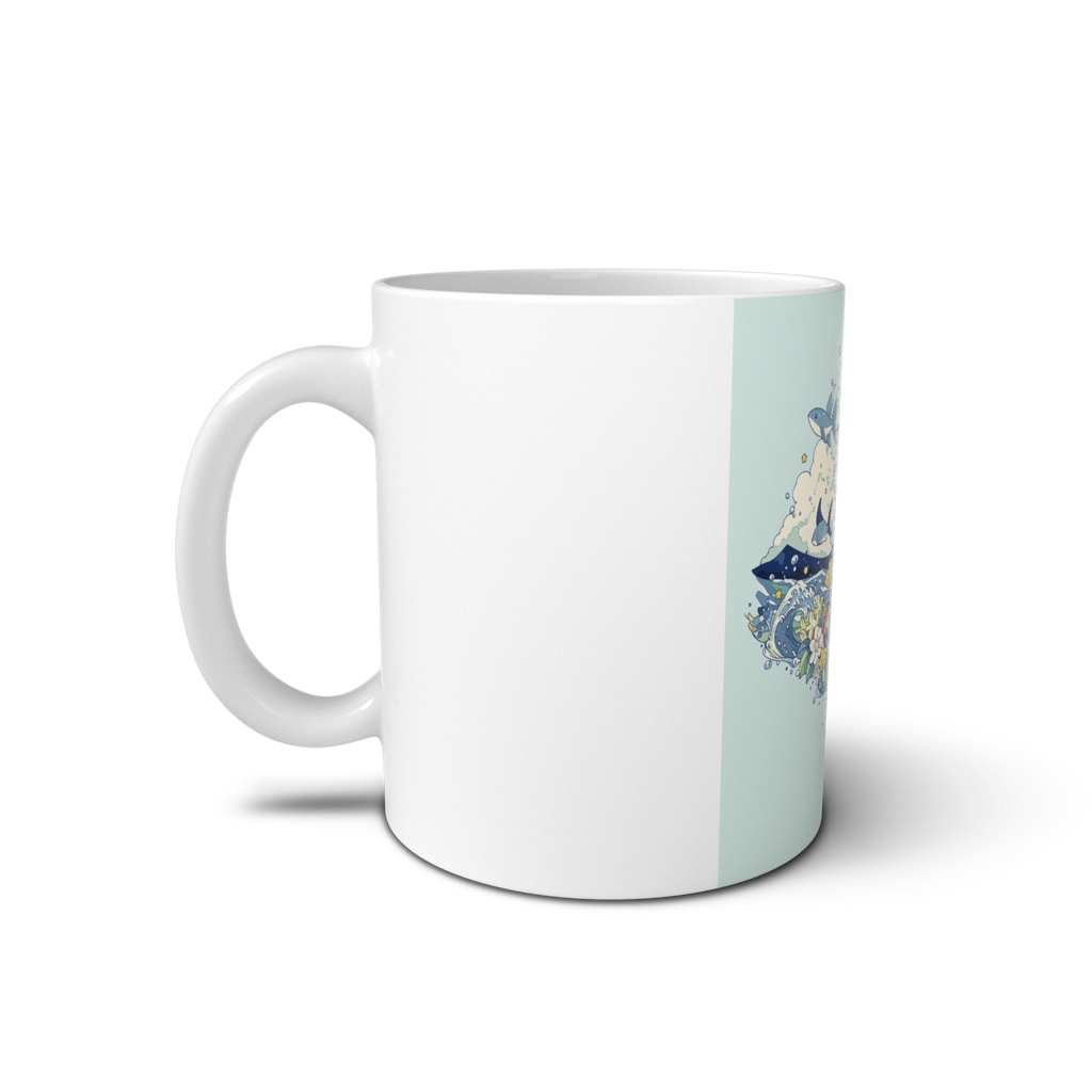 星空と花のマグカップ