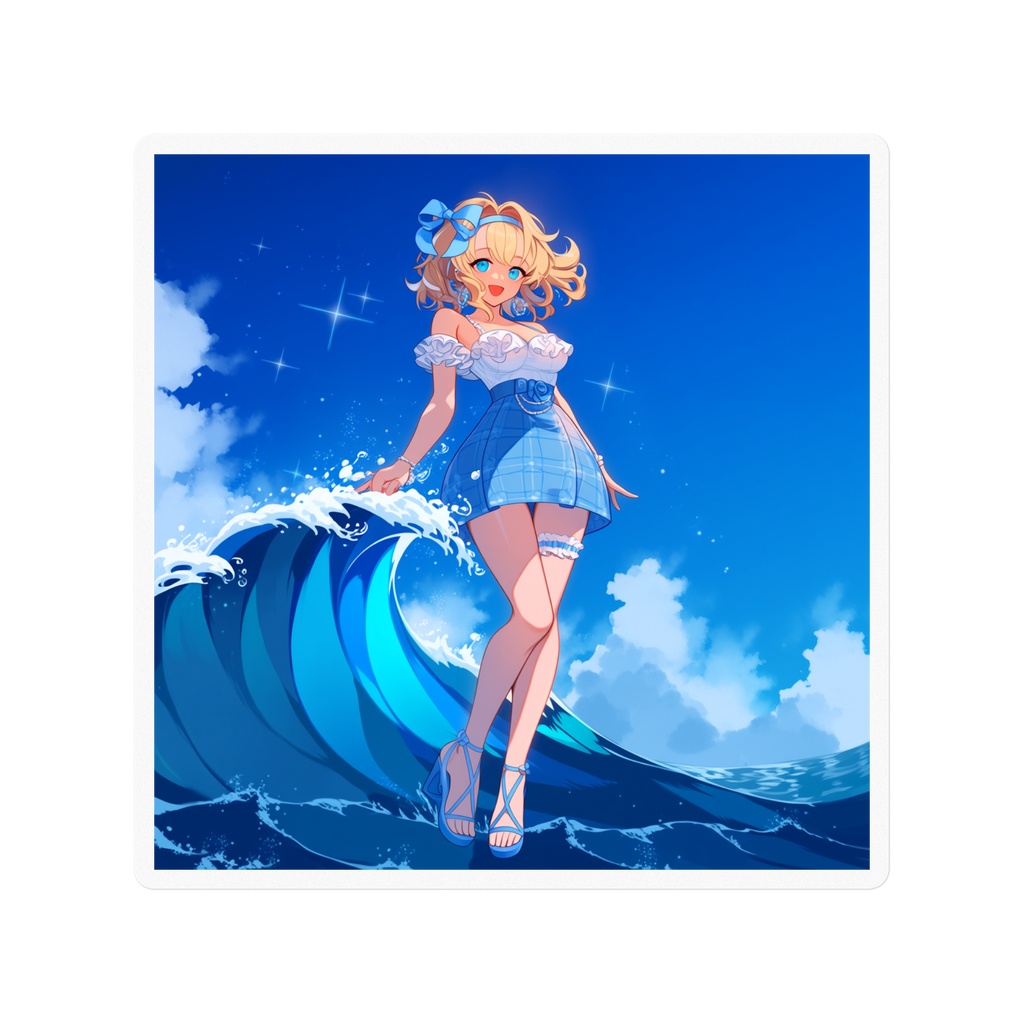 青い波の少女