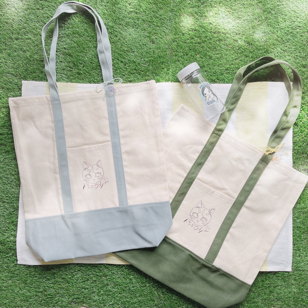 売り切れ弟にゃんトートバッグ(青)