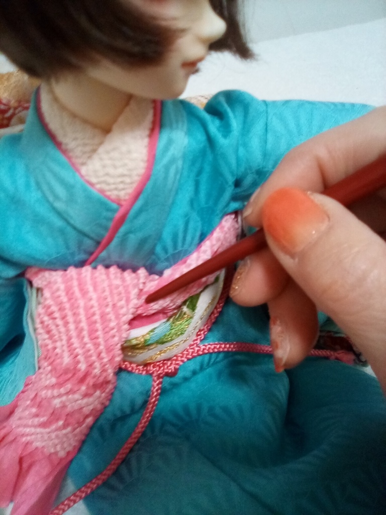 【送料込み】SDM 40cmドール 着物 振り袖セット 天色