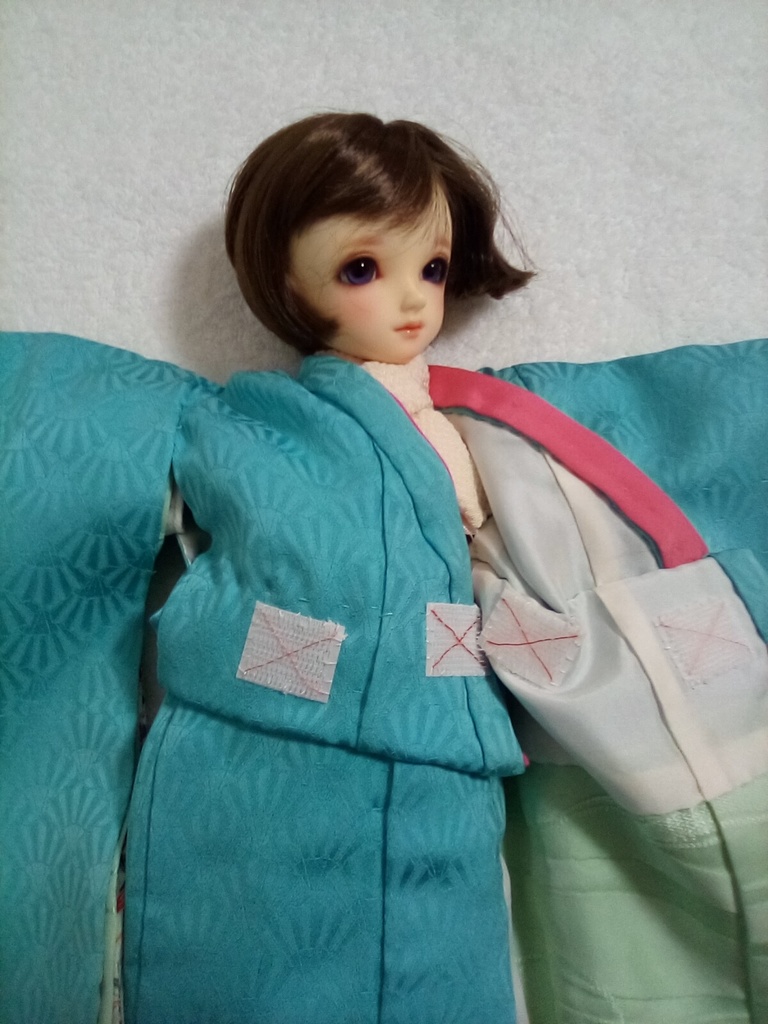 【送料込み】SDM 40cmドール 着物 振り袖セット 天色