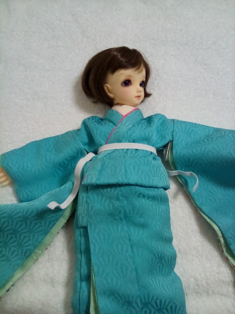 【送料込み】SDM 40cmドール 着物 振り袖セット 天色