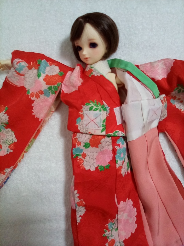 【送料込み】SDM 40cmドール 着物 振り袖セット 紅華