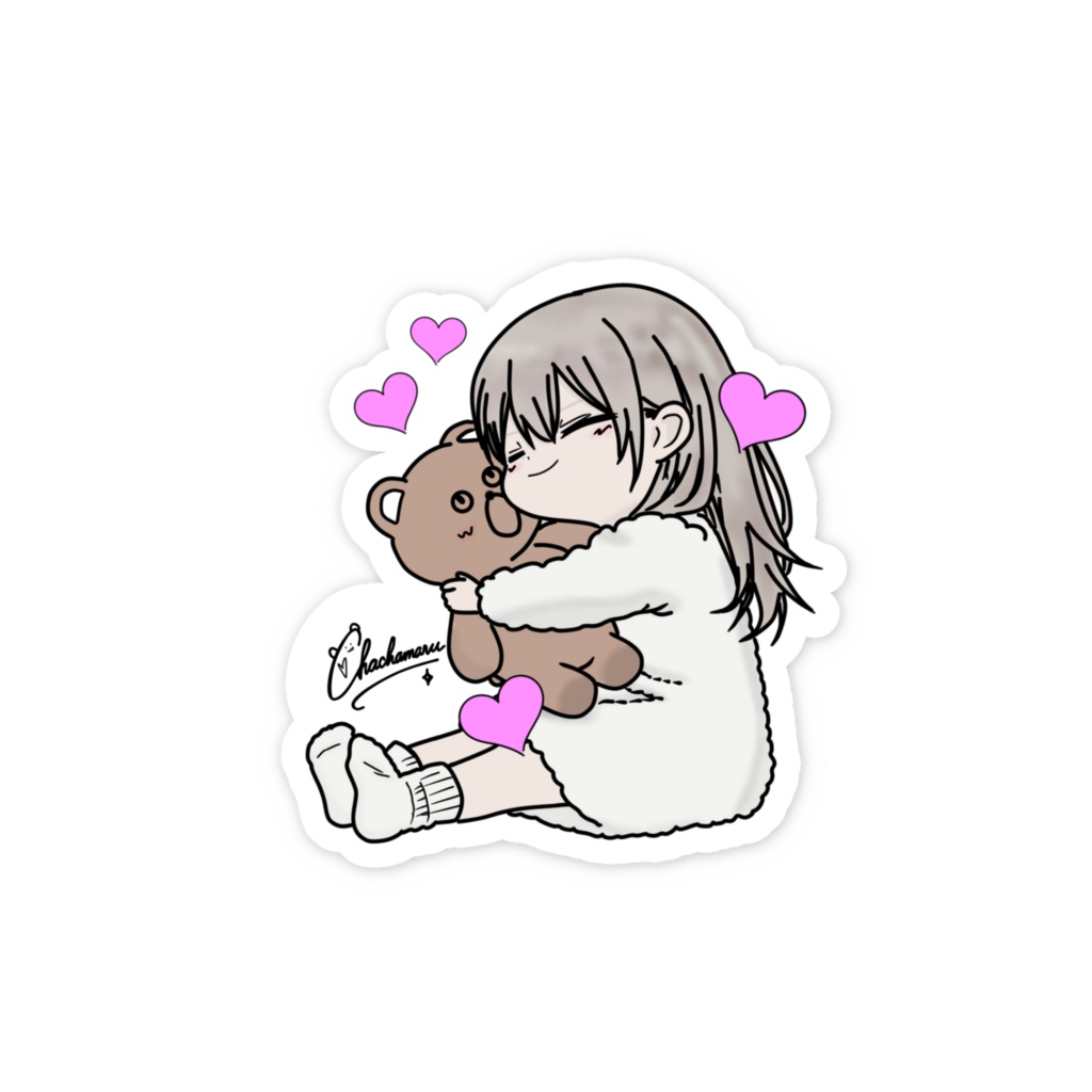 ちゃちゃ✕ちゃちゃクマ(携帯ステッカー)