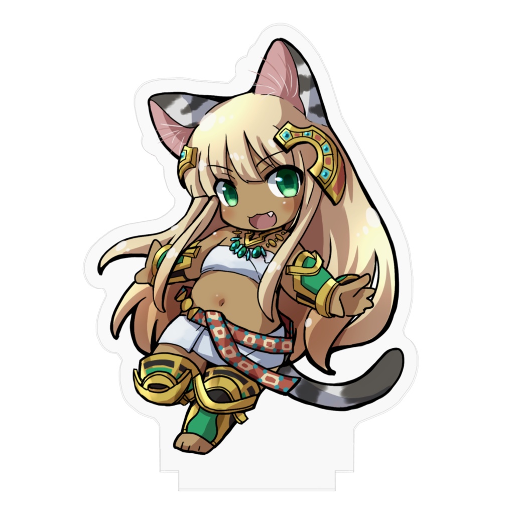 アクリルスタンド「陽風の愛猫神・バステト」(70x70mm)