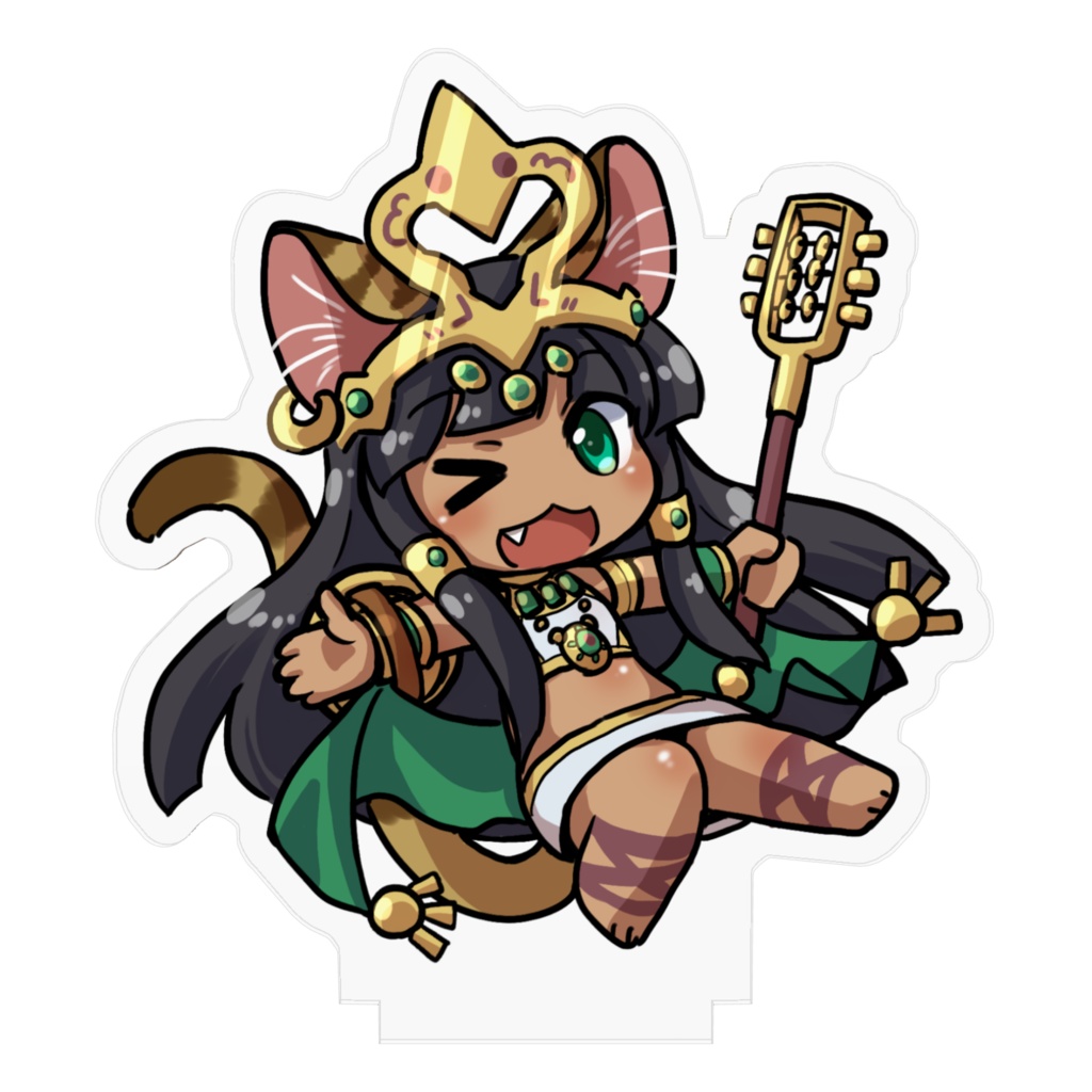 アクリルスタンド「愛猫神・バステト」(70x70mm)