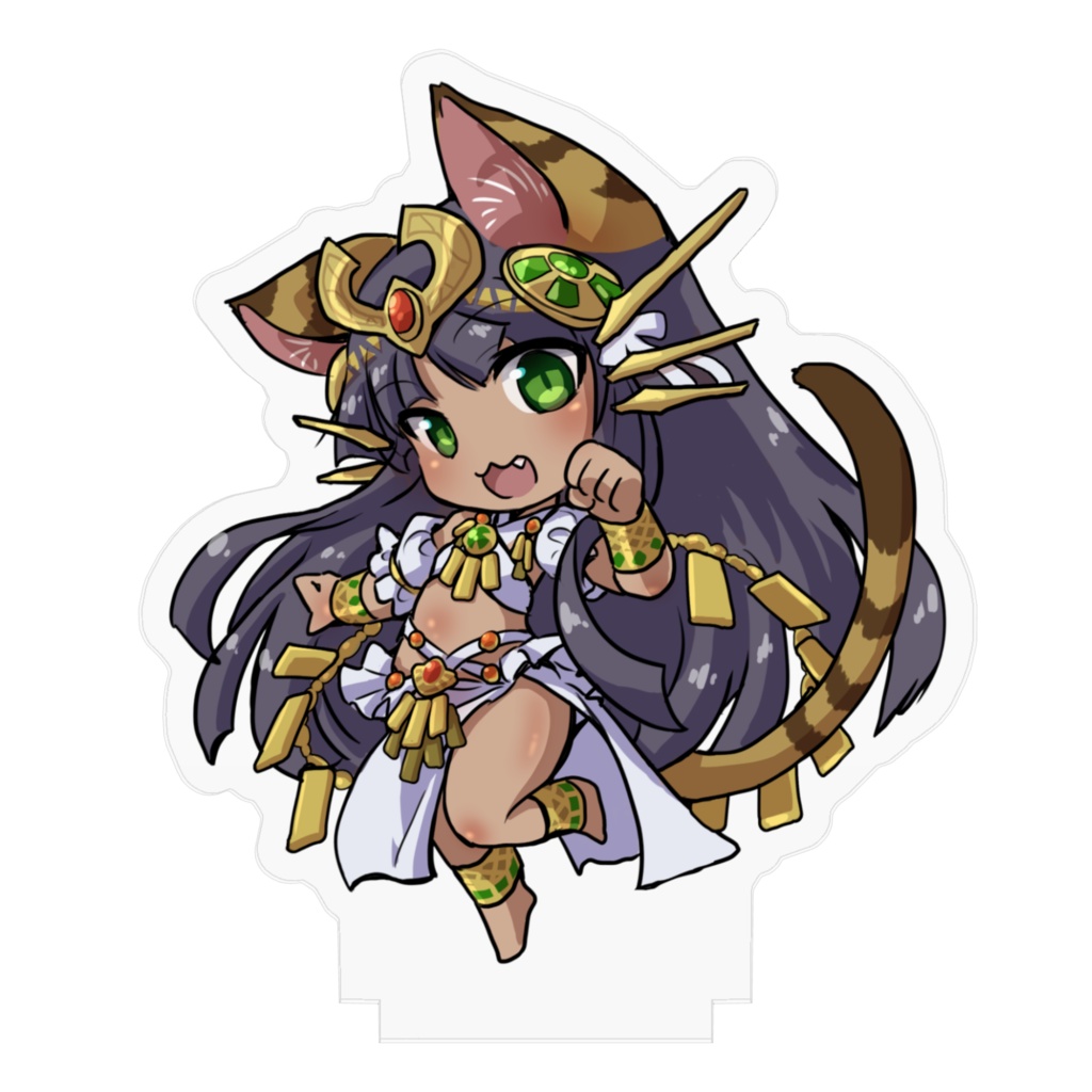 アクリルスタンド「愛猫の超越神・バステト」(70x70mm)