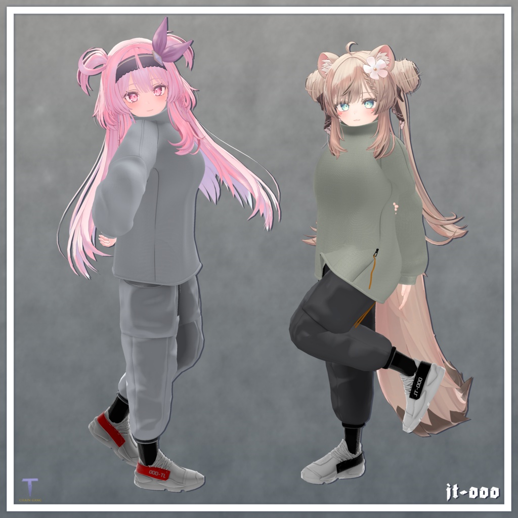 『6アバター対応』【 タートルネック ストリートウェア】 TurtleNeck Streetwear